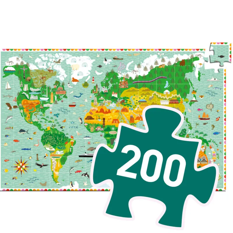 Djeco Jigsaws / Puzzles|Age 9 & 10^World Monuments Puzzle + Booklet 200pc