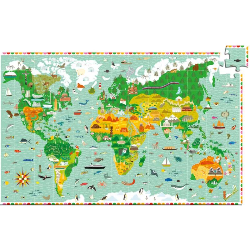 Djeco Jigsaws / Puzzles|Age 9 & 10^World Monuments Puzzle + Booklet 200pc