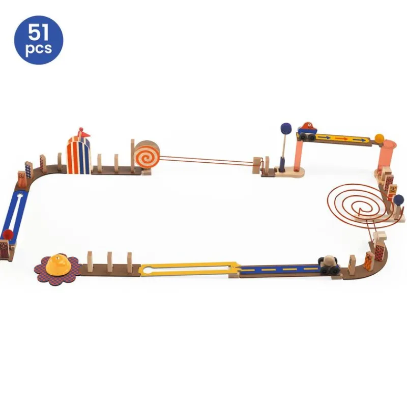 Djeco Stem Toys|Construction^Zig & Go Junior 51pc Racer Set